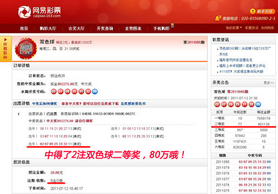 網(wǎng)易彩票再傳喜訊　江南美女“蒙”中80萬(wàn)