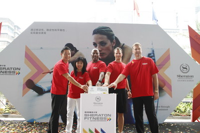 Launch of Sheraton Fitness Programmed by Core Performance in Asia Pacific at Sheraton Guangzhou Hotel on September 3, 2011 
From left to right: Vincent Ong, Director of Brand Management for Asia Pacific, Sheraton; Nelli Yong, Vice President of Brand Management for Asia Pacific, Starwood; Hoyt Harper, Sheraton Global Brand Leader; Brent Callaway, Core Performance representative and James Greig, General Manager of Sheraton Guangzhou Hotel. 