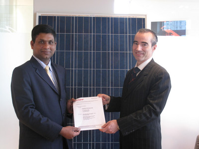 From Left: Mr. Bypina Veerraju Chaudary (COO, CNPV), Mr. Andrew Barron Worden (CEO, Soltas Energy)