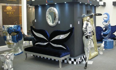 上屆展會(huì)現(xiàn)場特別設(shè)立的馬賽克藝術(shù)展示區(qū)一角