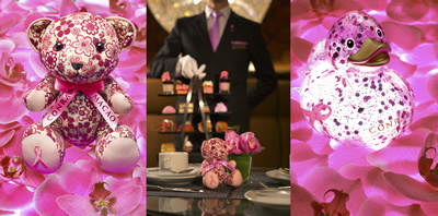 獨家限量版康萊德小熊及幸運鴨子、大堂酒廊的“粉紅下午茶套餐”都是澳門金沙城中心康萊德酒店由現(xiàn)在至2013年10月31日期間推出的一系列粉紅體驗及收藏品之一，以支持香港癌癥基金會每年一度的“粉紅革命”活動，目的為提高公眾對乳癌的關(guān)注及籌募善款。